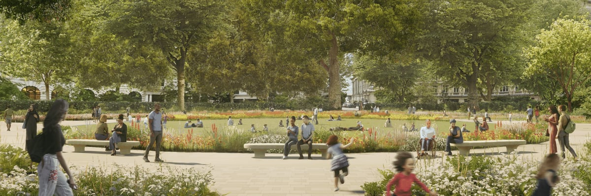Finsbury Circus gardens banner